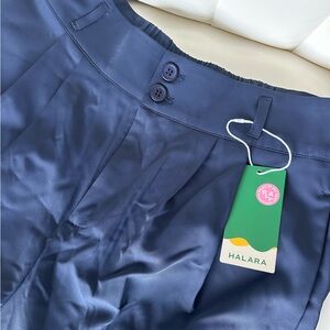 HALARA Blue Dress Pants size Large with smocked stretch